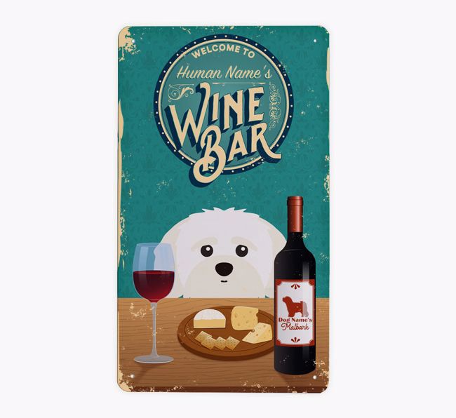 Wine Bar: Personalised {breedFullName} Metal Sign